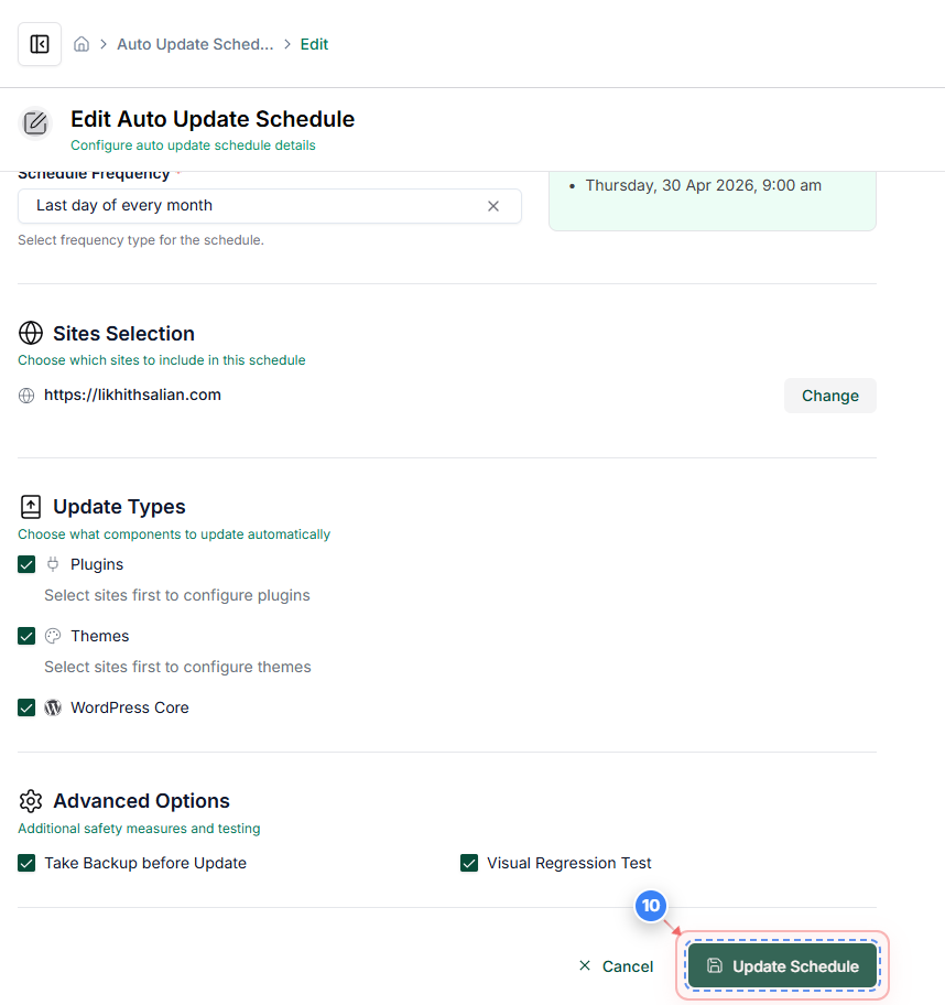 Step 10 screenshot