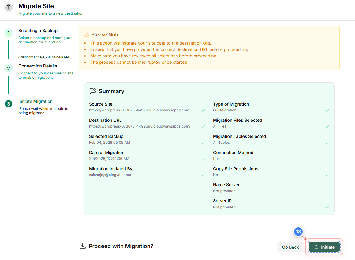 Step 12 screenshot