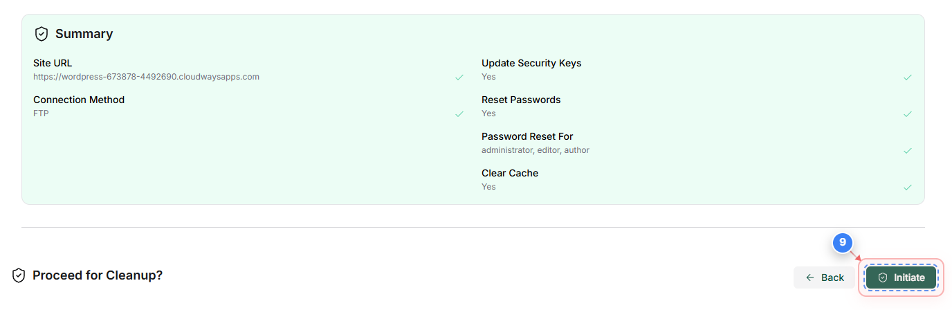 Step 9 screenshot